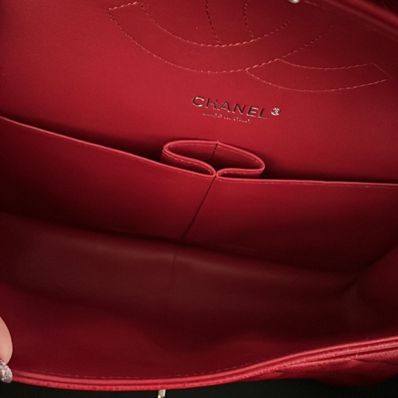 Chanel Classic, Double Flap, Quilted with Caviar leather, Jumbo Red Bag - Picture 9 of 16